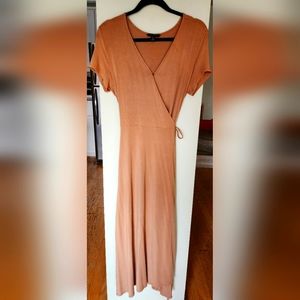 Banana Republic Beige Wrap Dress Petite Medium